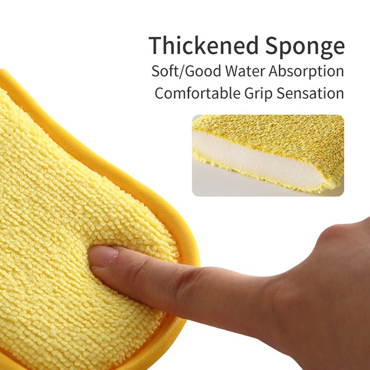 10 pk Multi purpose Scouring Pad two side kitchen microfiber sponge non scratch