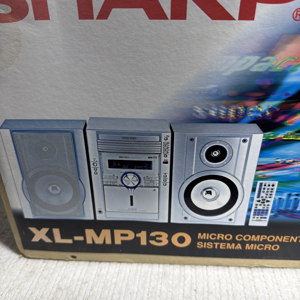 Sharp XL-MP130 High Power Micro Component System W CD, Cassette, & Tuner NEW