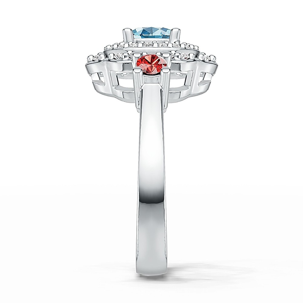 Sterling Silver Semi Mount Ring Setting Round RD 6x6mm White Topaz