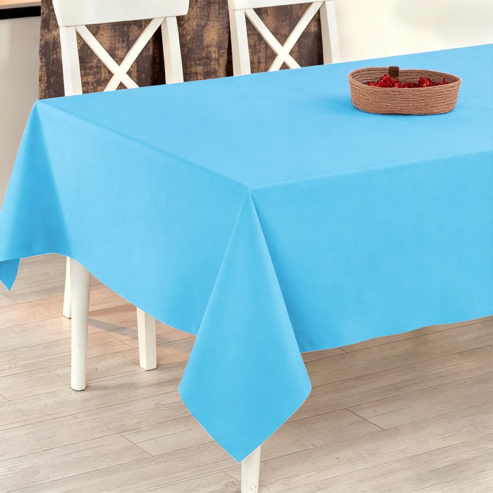 150x300cm Rectangle Tablecloth, Thickened Polyester Table Cloth Sky Blue