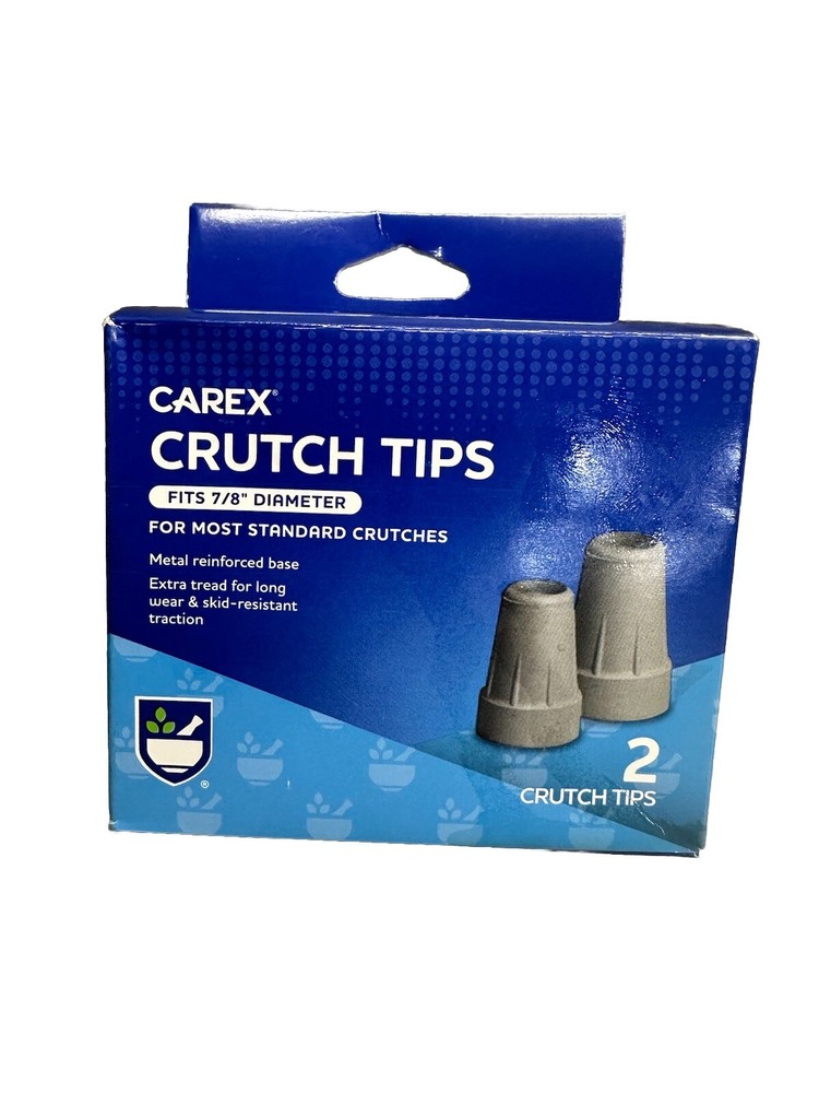 Carex Crutch Tips Fits 7/8 Diameter 2 Ct