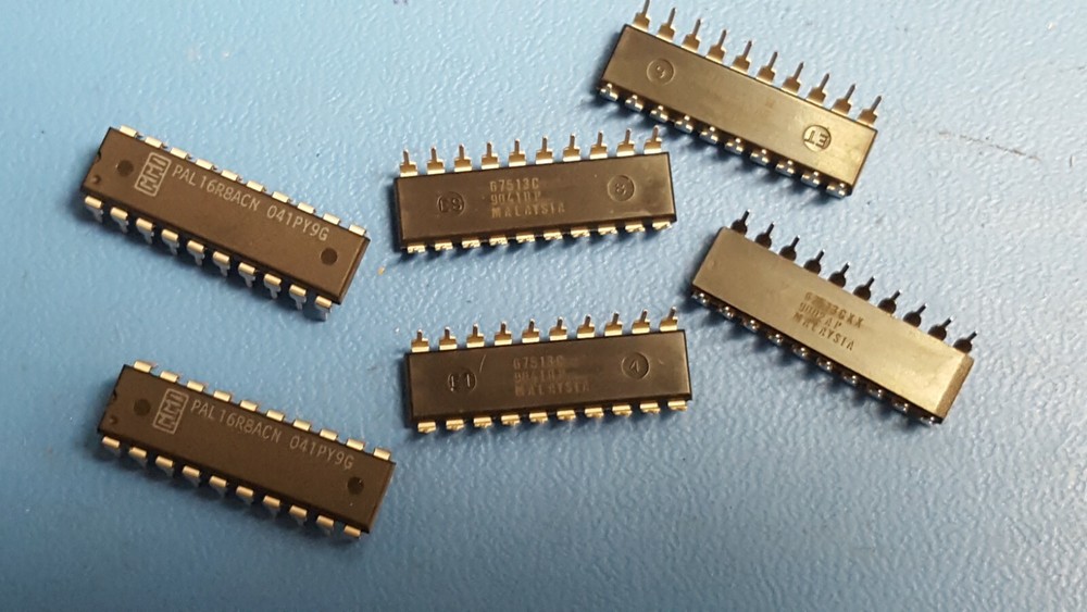 ( 4pcs ) IC, PAL16R8ACN, MMI, Programmable Array Logic, 20 Pin