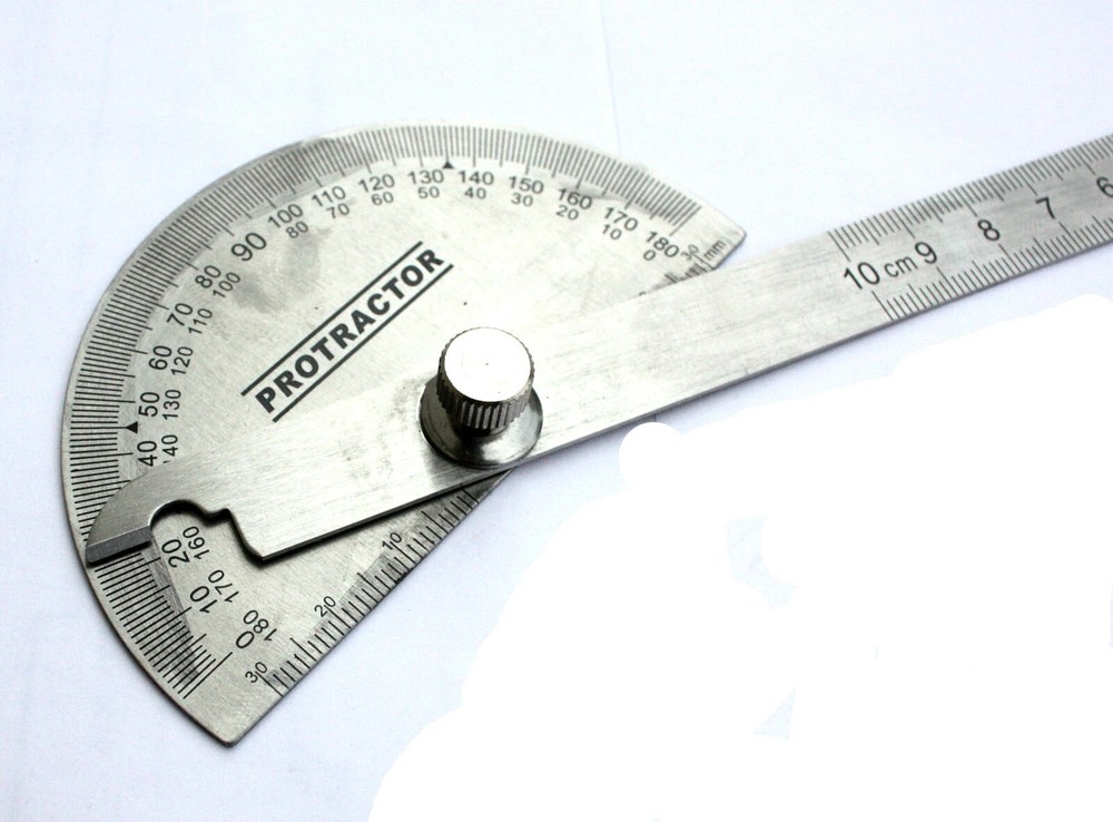 Rotary Protractor Measuring Angle Square Drawing Line Rule Gauge Machinist Tool