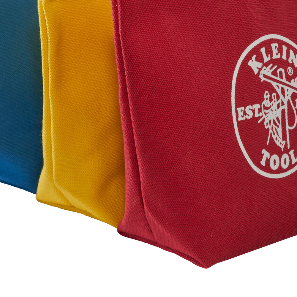 Klein Tools 5539CPAK 3.5 in. Assorted Canvas Zipper Tool Bag (3-Pack)