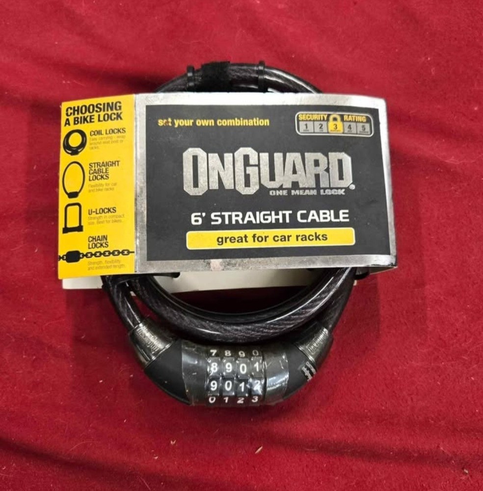 6' Straight Cable Lock - Set Your Own Combination
