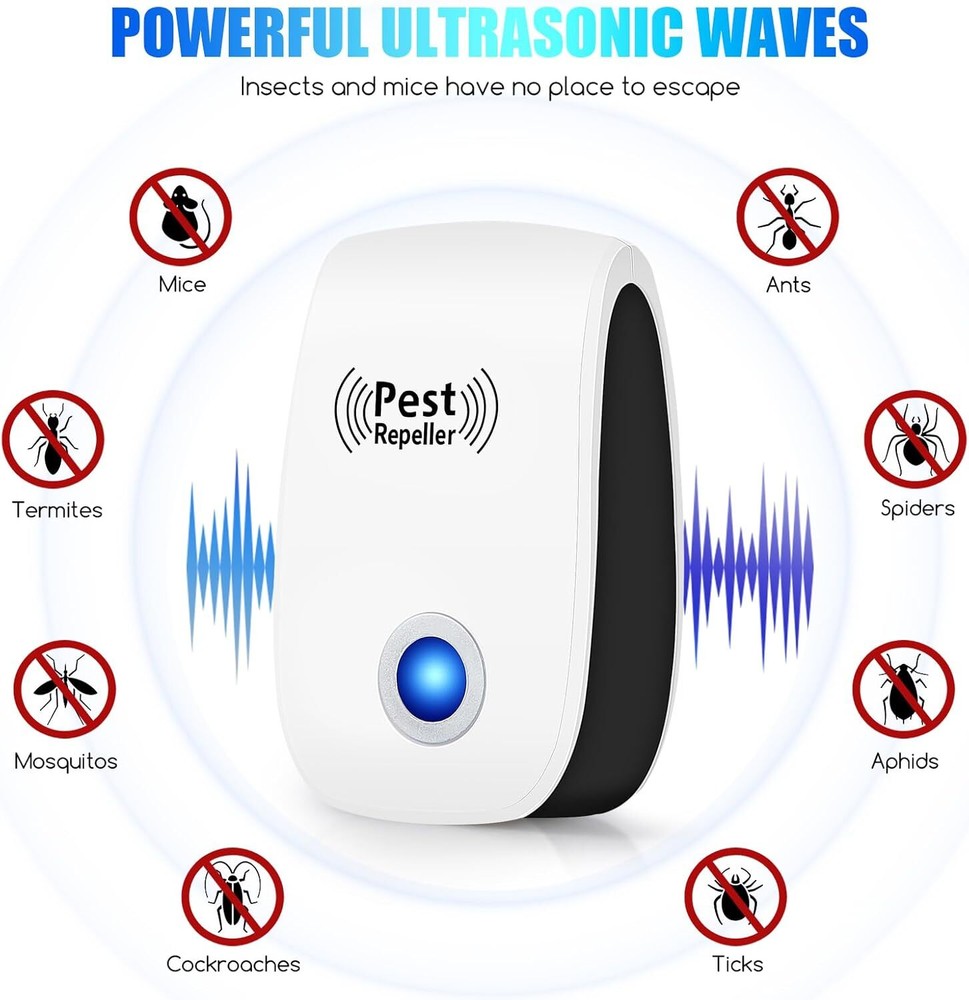 10Pack Plug-in Ultrasonic Repeller - Upgraded for Mouse Ant Bug Control