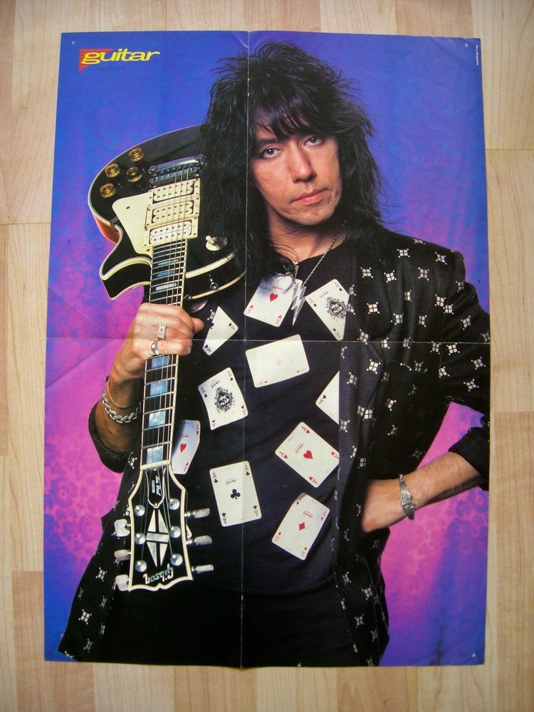 Ace Frehley Guitar Magazine Centerfold Poster 1987 KISS