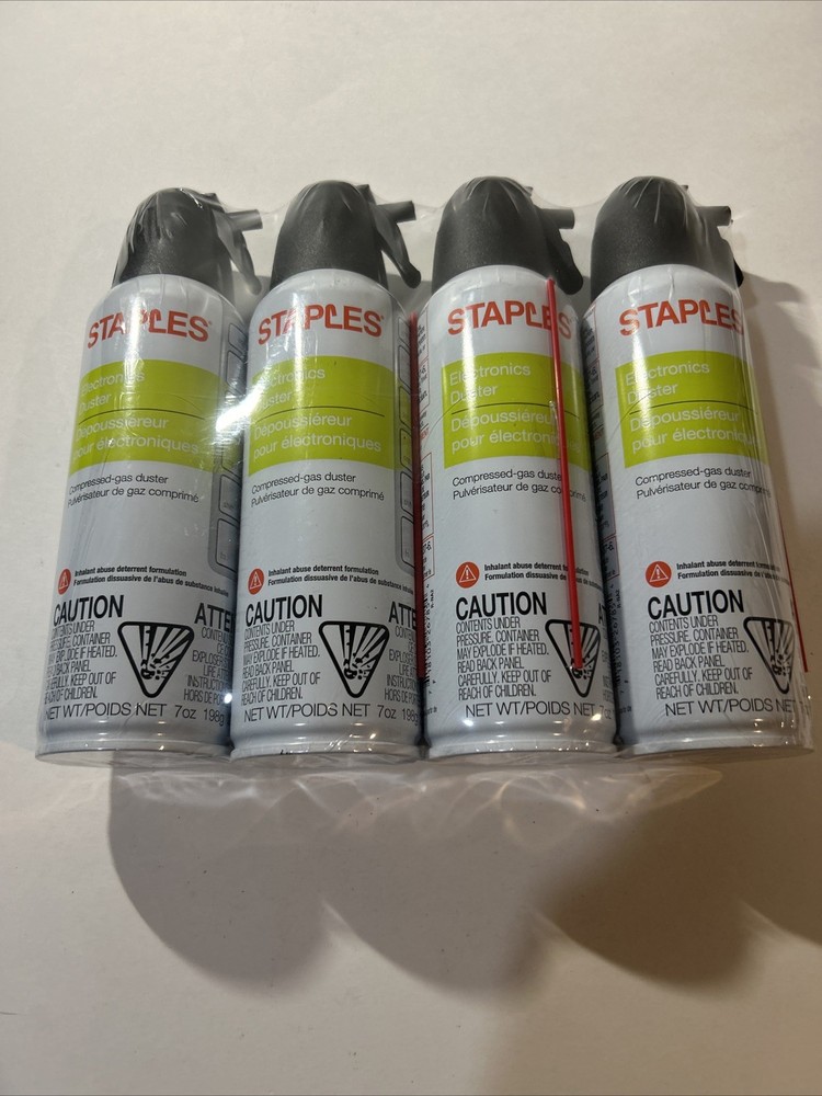 4- Pack, Staples Electronics Duster 7Oz - New!