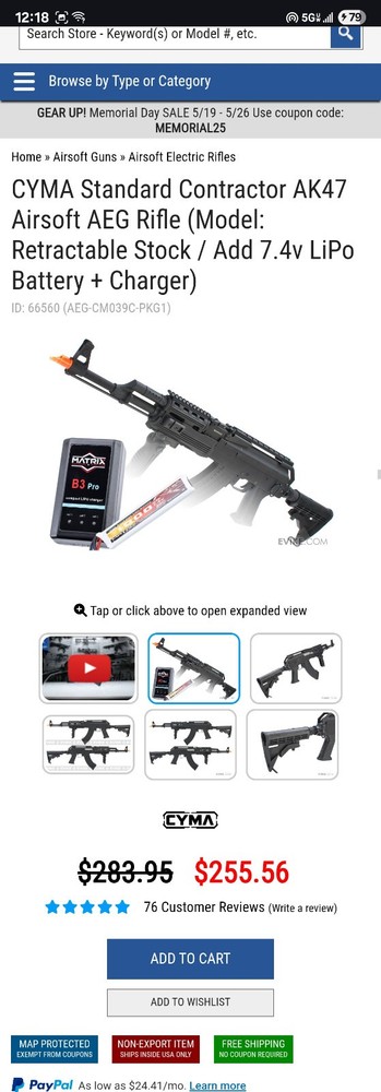 airsoft gun electric bundle