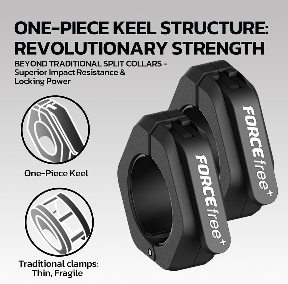 Barbell Clips (Pair), Clamps, Quick Release Olympic Black