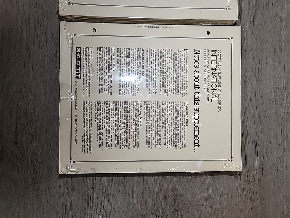 Scott International Supplement Notes #24A & 24B XXIV for Stamps Issued in 1988