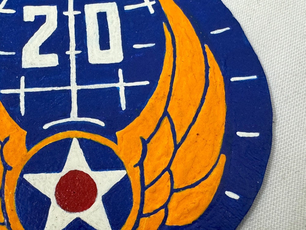 WW2 20th Air Force Painted Leather Patch