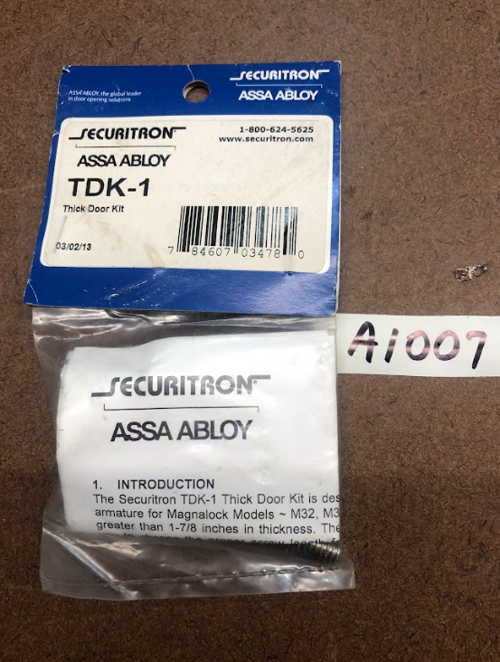 Securitron Assa Abloy Door Kit Hardware Pack TDK-1