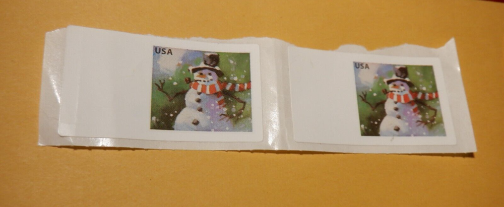 US CVP113 Computer Vending Machine Postage Snowman ATM Error Pair 2023 Holiday
