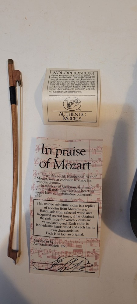 Authentic Models Mozart Violin Model