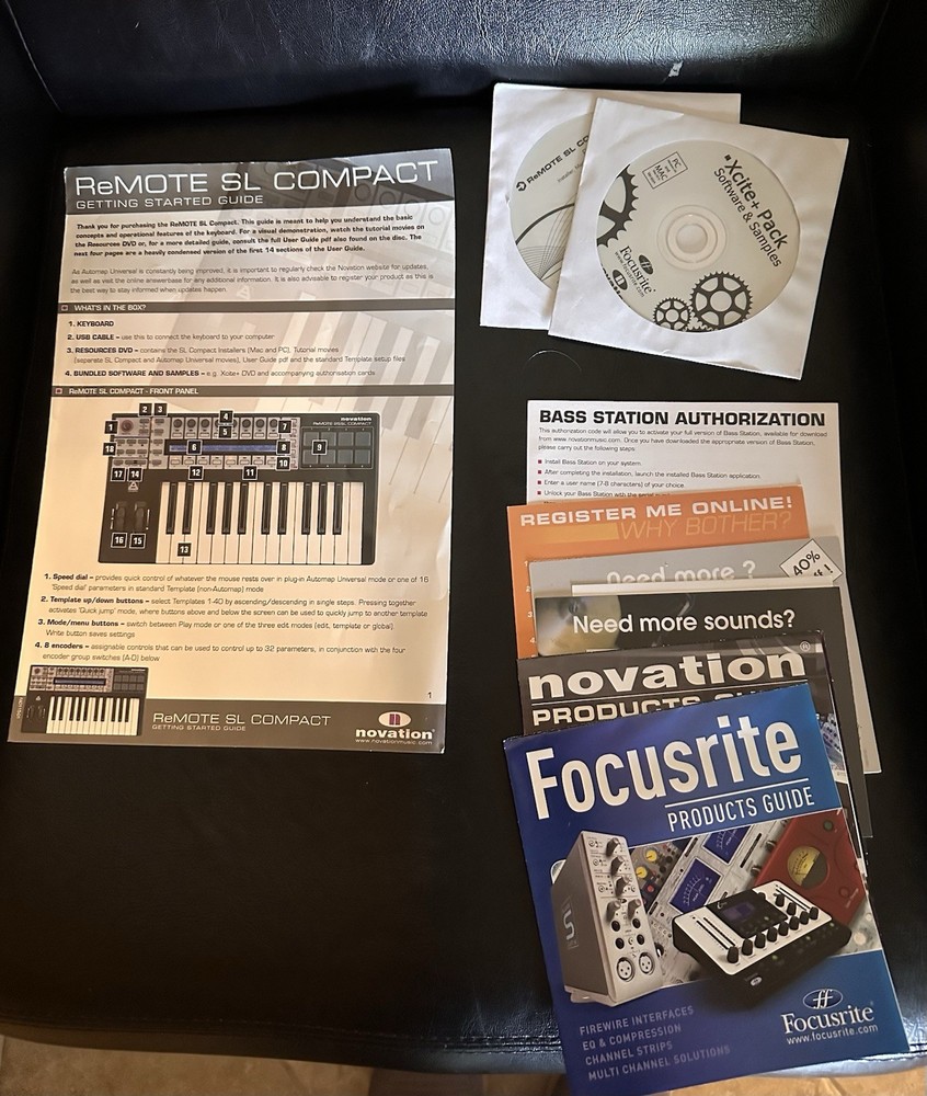 Novation Remote 25SL Compact Midi Controller Keyboard w/ Power Supply - mint