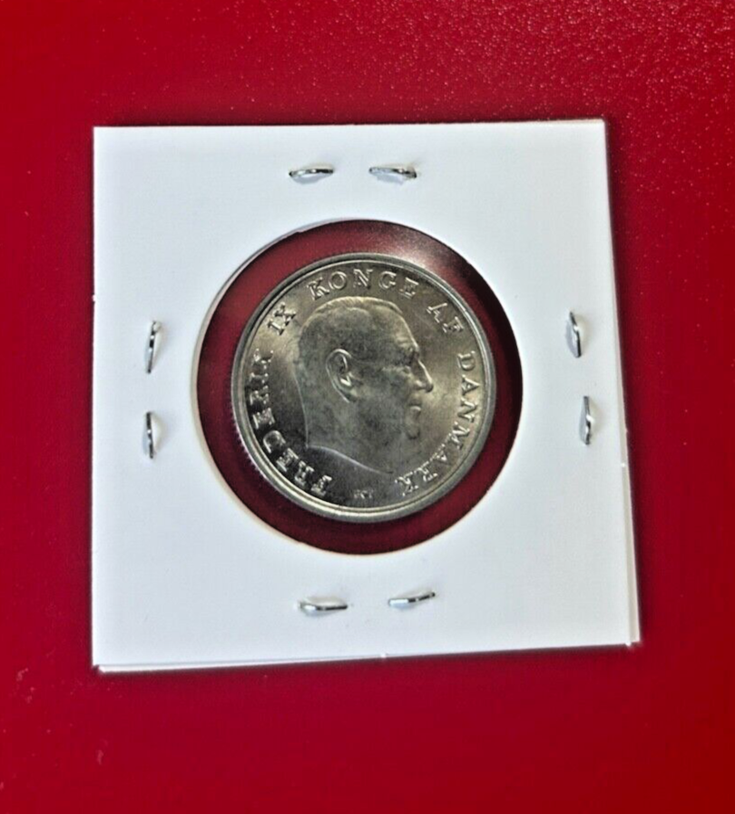 1971 1 KRONE DENMARK COIN - NICE WORLD COIN !!!