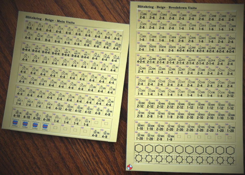 Blitzkrieg (’65) Beige Third Country Variant Counters