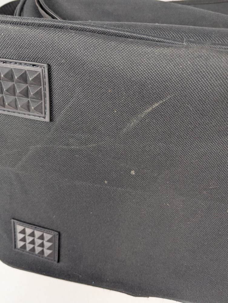 Ebonite Basic Single Bowling Ball Tote Bag with Shoulder Strap Black/Blue Logo