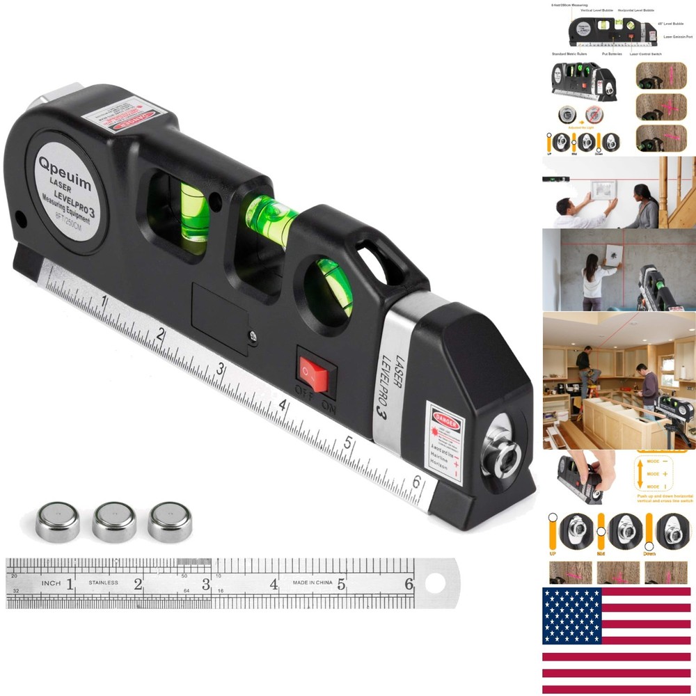 Professional Quality Laser Level Tool - Precise Measurements for Home Projects