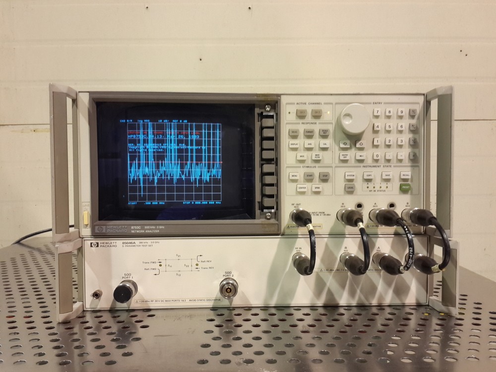 Used HP Agilent 8753C Network Analyzer with 85046A S-Parameter Test Set