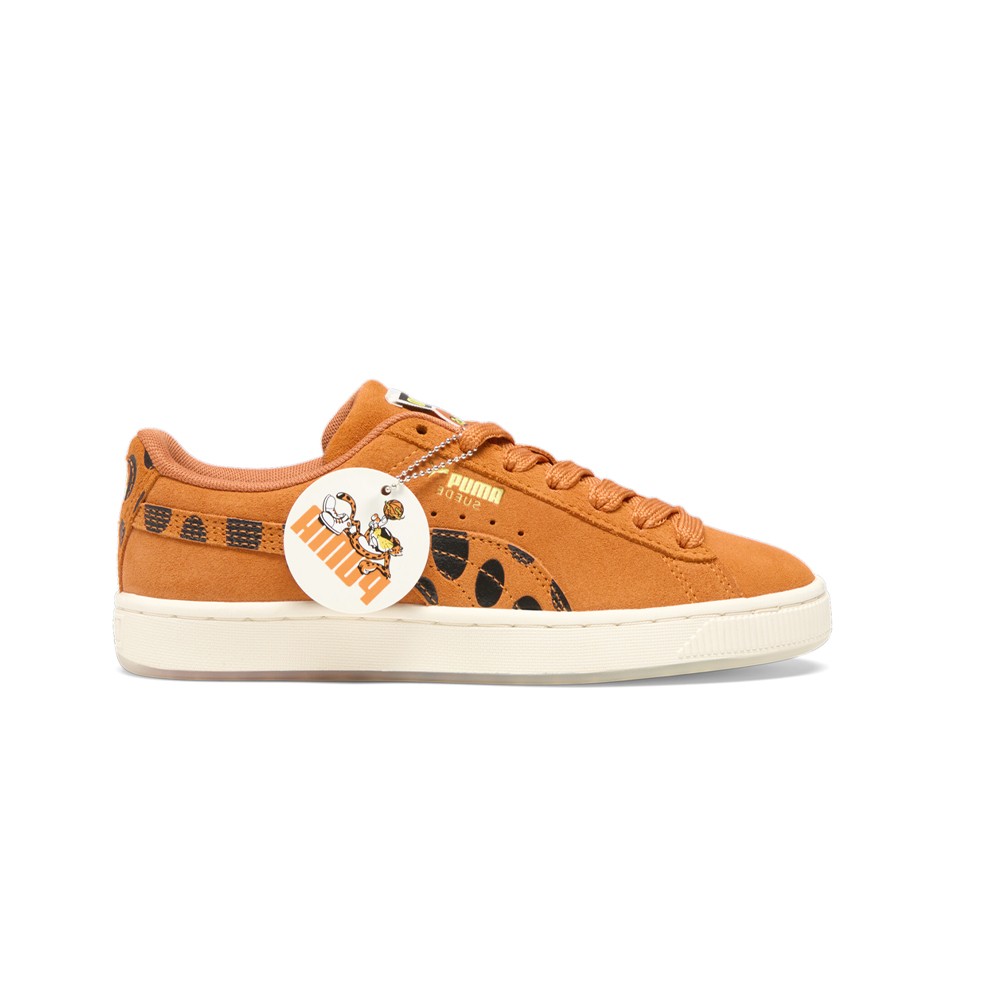 PUMA Suede X Cheetah Lace Up  Youth Boys Orange Sneakers Casual Shoes 39885401