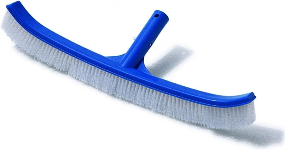 18 Inch Plastic Pool Wall Brush Light Weight Nylon Bristles Telescoping Compa...