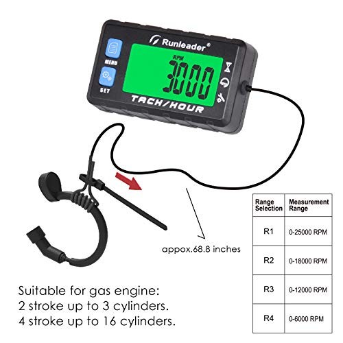Digital Self-Powered Hours Tachometer,Maintenance Reminder,Backlights