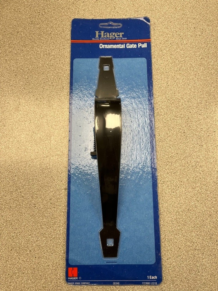 Hager Ornamental Gate Pull, Black, 04135900348