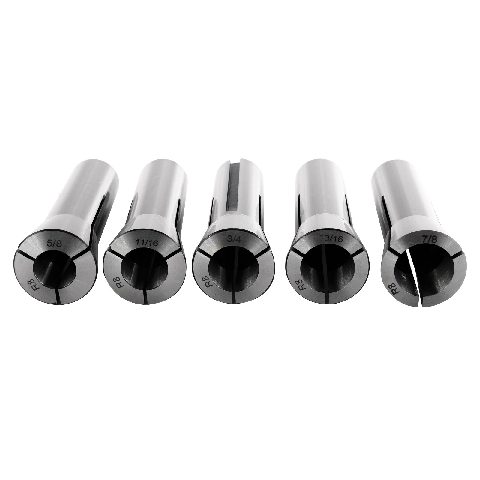 13Pcs Precision R8 Collet Set Mill Collets Set Taper Spindle for 1/8''-7/8''
