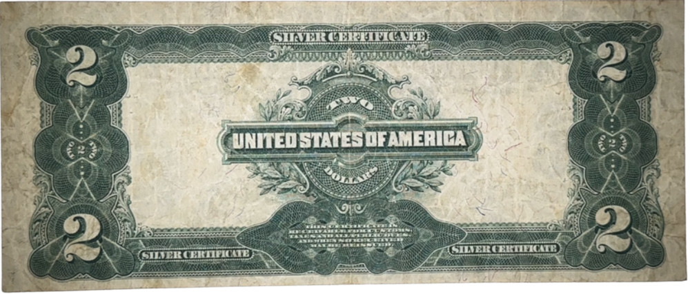 1899 $2 Porthole Large Sized Silver Certificate - High Grade