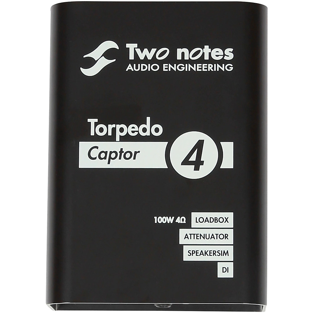 Two Notes Audio Engineering Torpedo Captor Loadbox/Attenuator/DI Black 4 Ohm