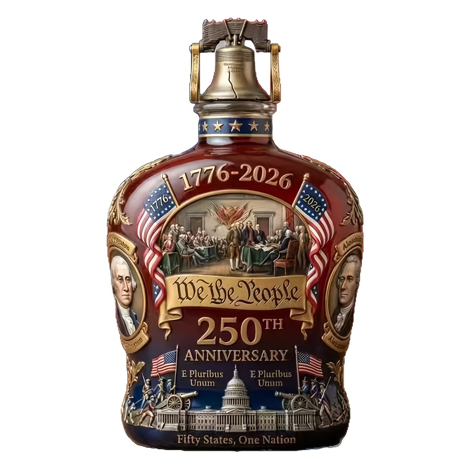 250th Anniversary Commemorative Whiskey Bottle | Collectible Edition Glass