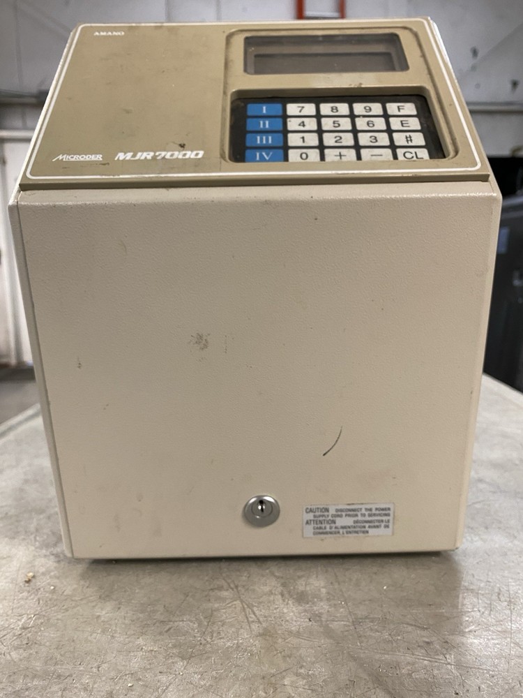 Amano Microder MJR7000 Digital Computerized Employee Time Punch Card - UNTESTED