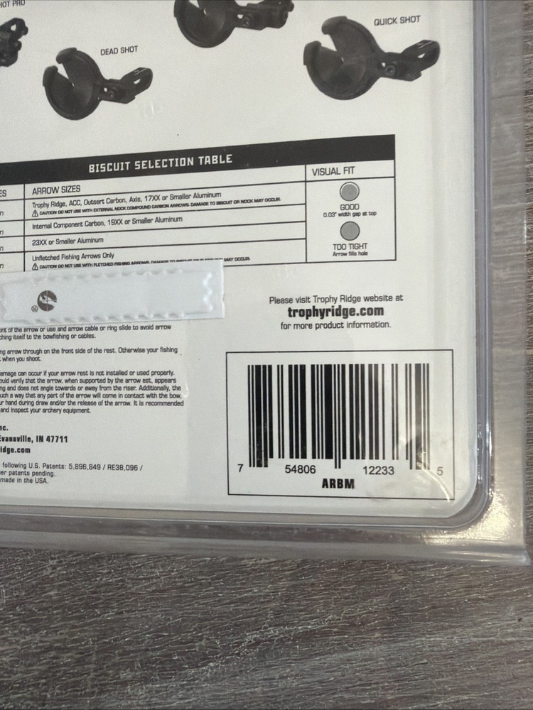 Trophy Ridge Whisker Biscuit Medium Replacement Black #12233 ARBM