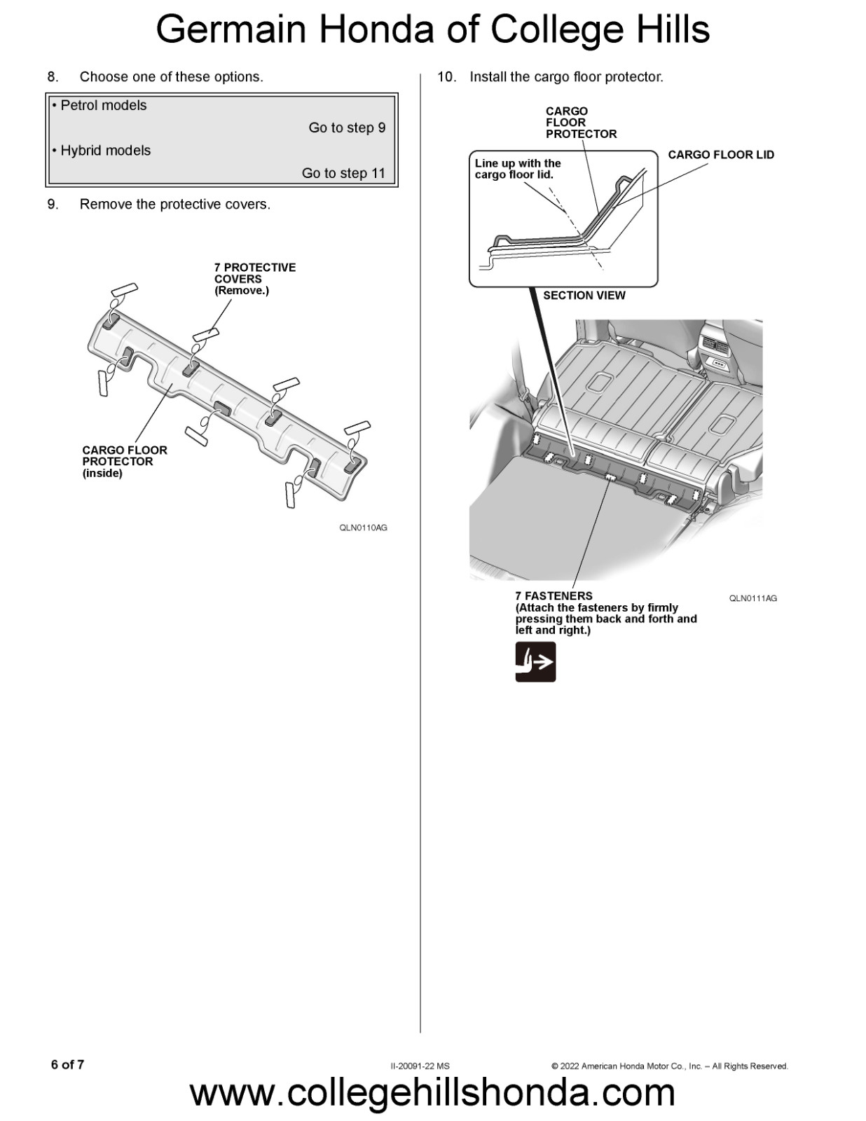 2023-2025 Genuine Honda CR-V Hybrid Seat Back Protectors OEM NEW! 08P30-3A0-100A