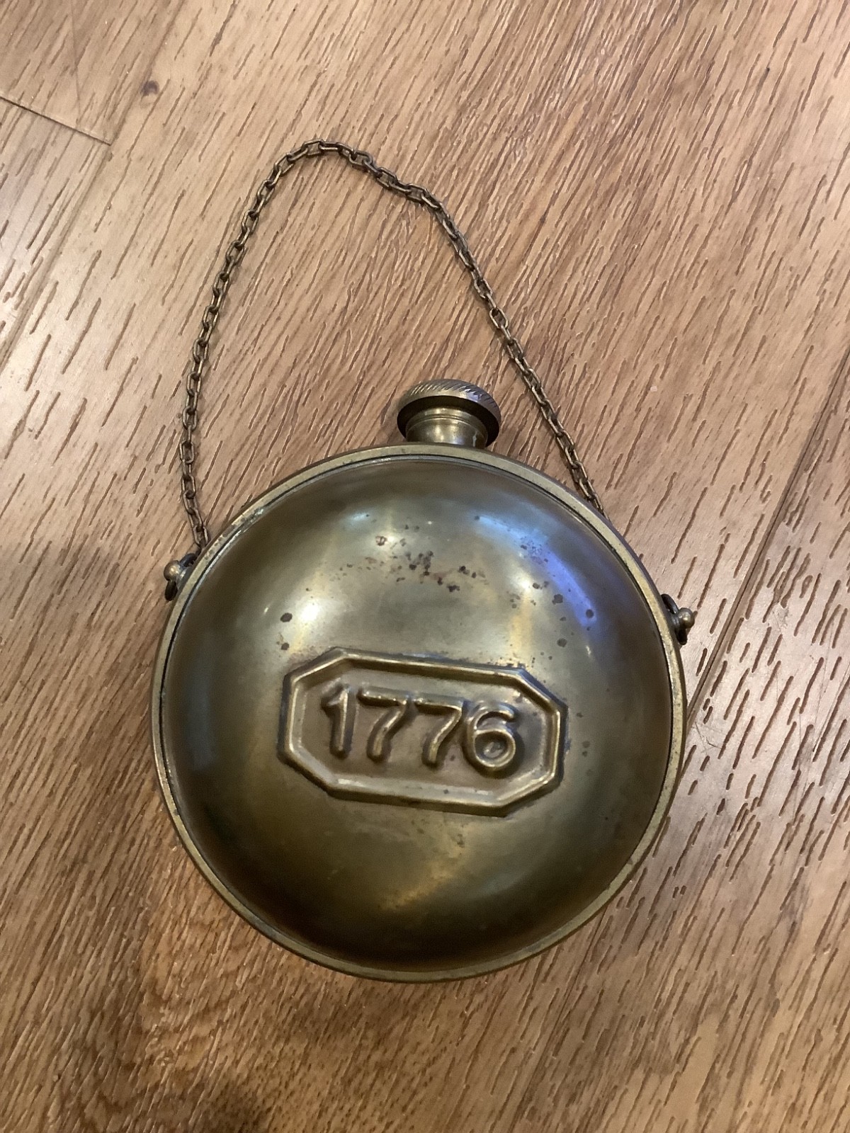 Antique Copper Brass Medicine Inhaler, Wooden Case