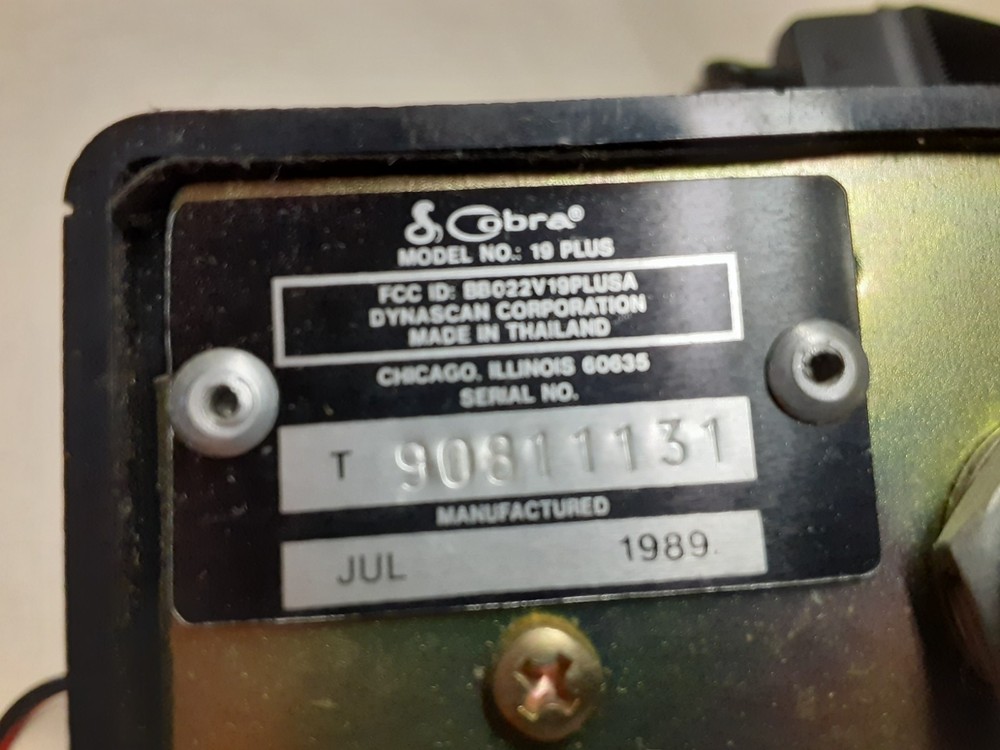Cobra 19 Plus CB Radio UNTESTED