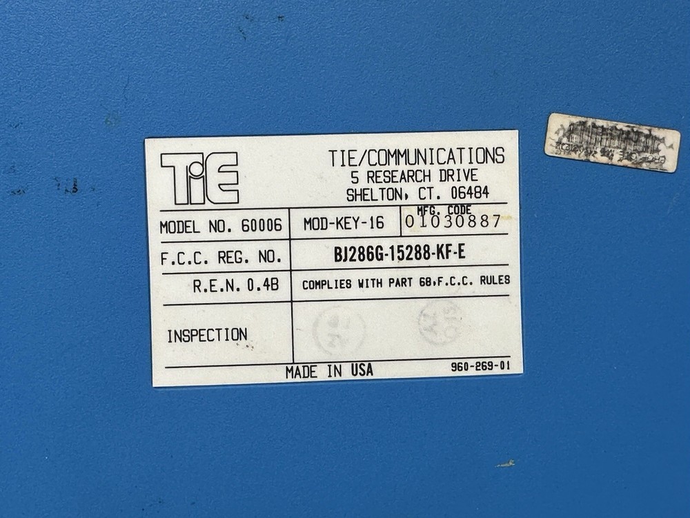 TiE Mod Key 16 Blue Wall Mount Control Panel Phone System MOD-KEY-16 60006