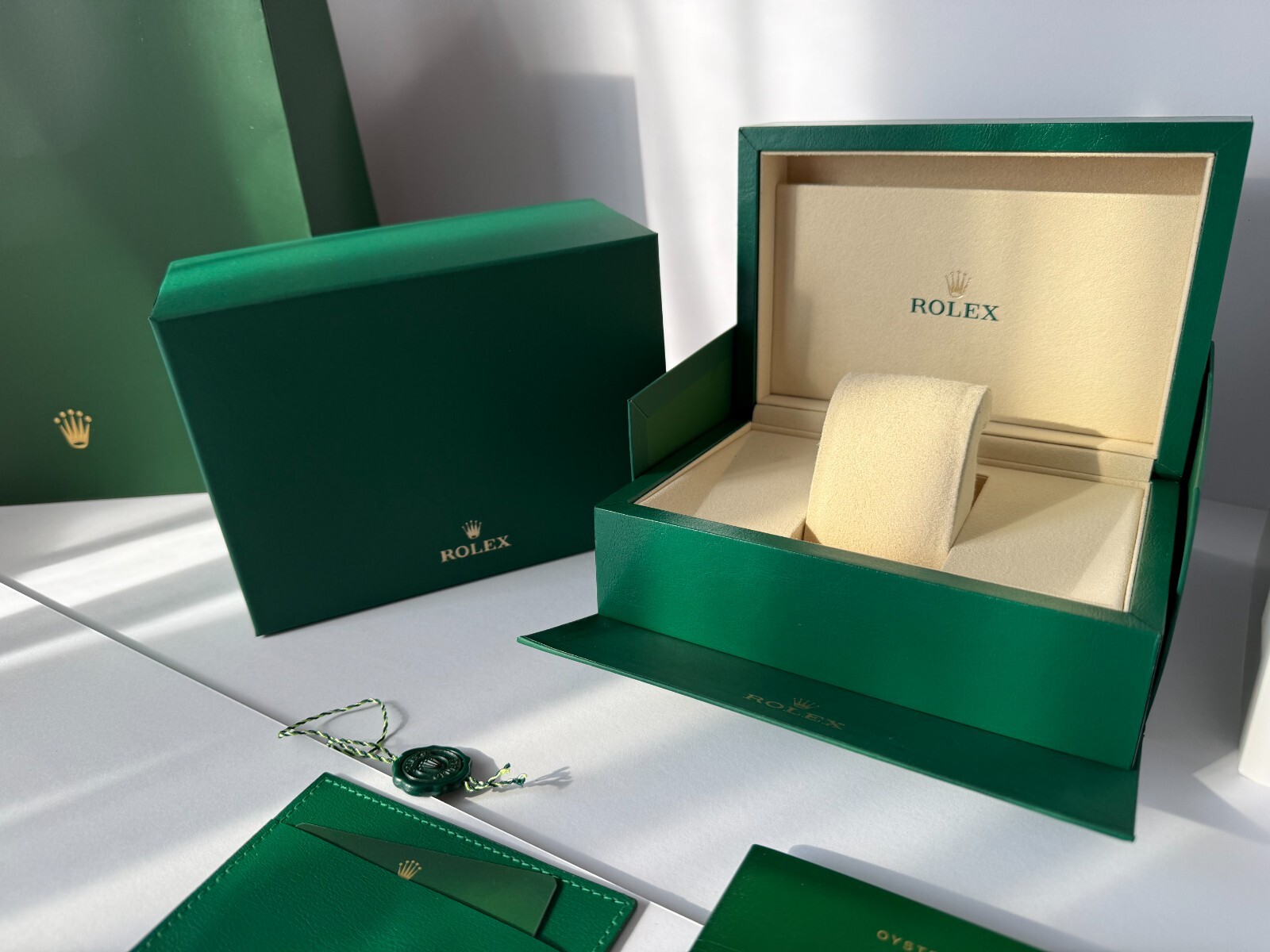 Medium Rolex Box (Green on Green) ref : 53491.02 New Style M ECO