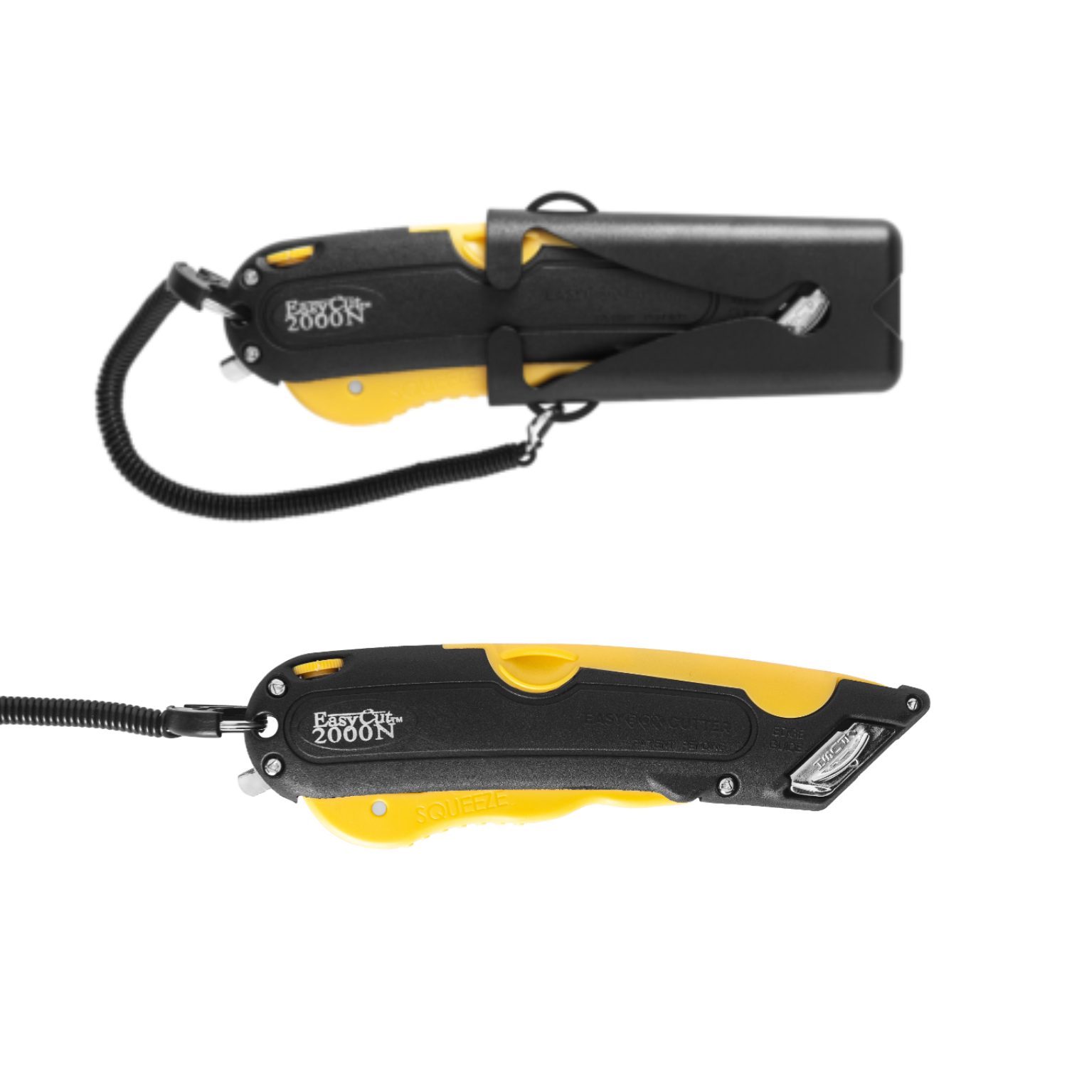 Easy Cut Safety Box Cutter Knife Easycut tool for work cutting Yellow 2000N