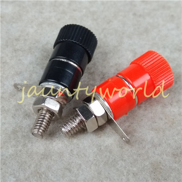 2PC Small speaker Audio Cable Binding Posts Insulated Banana Plug