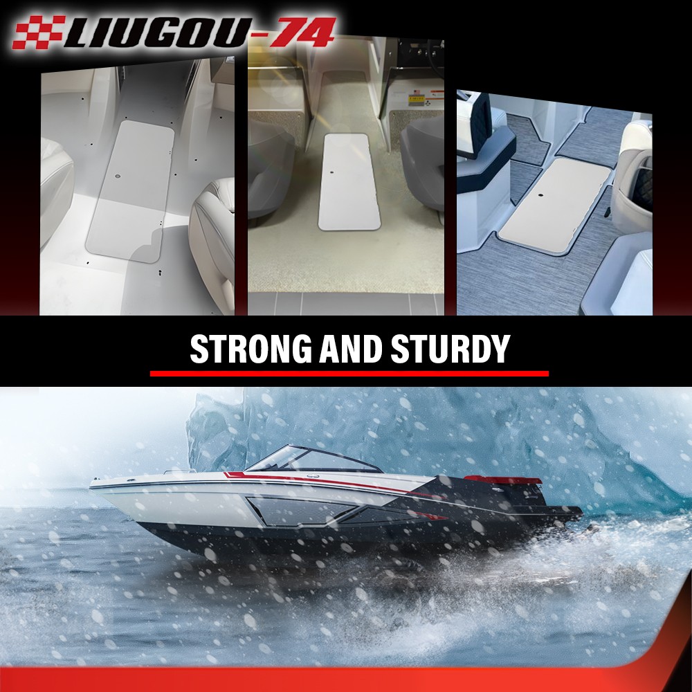 Boat White PE Ski Locker Door Cover Lid With Hinge Kits Fit For LARSON GLASTRON