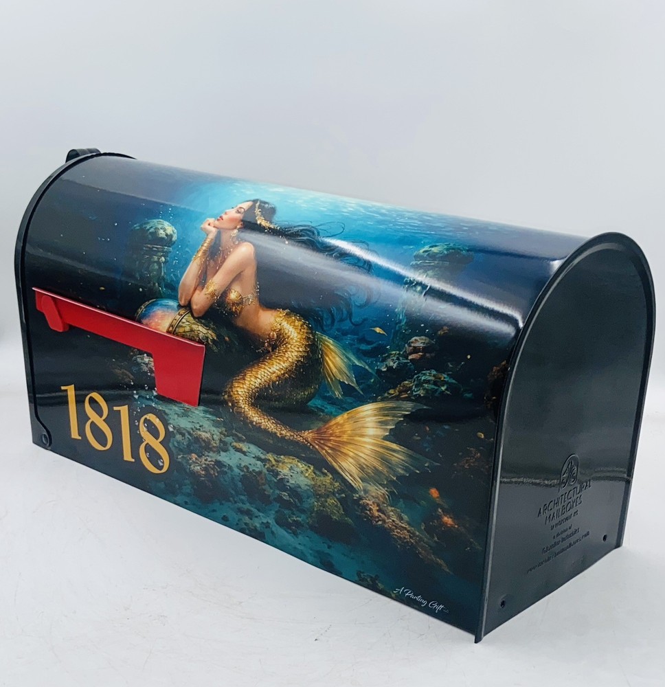 Mermaid Custom Mailbox: Beach house Decoration