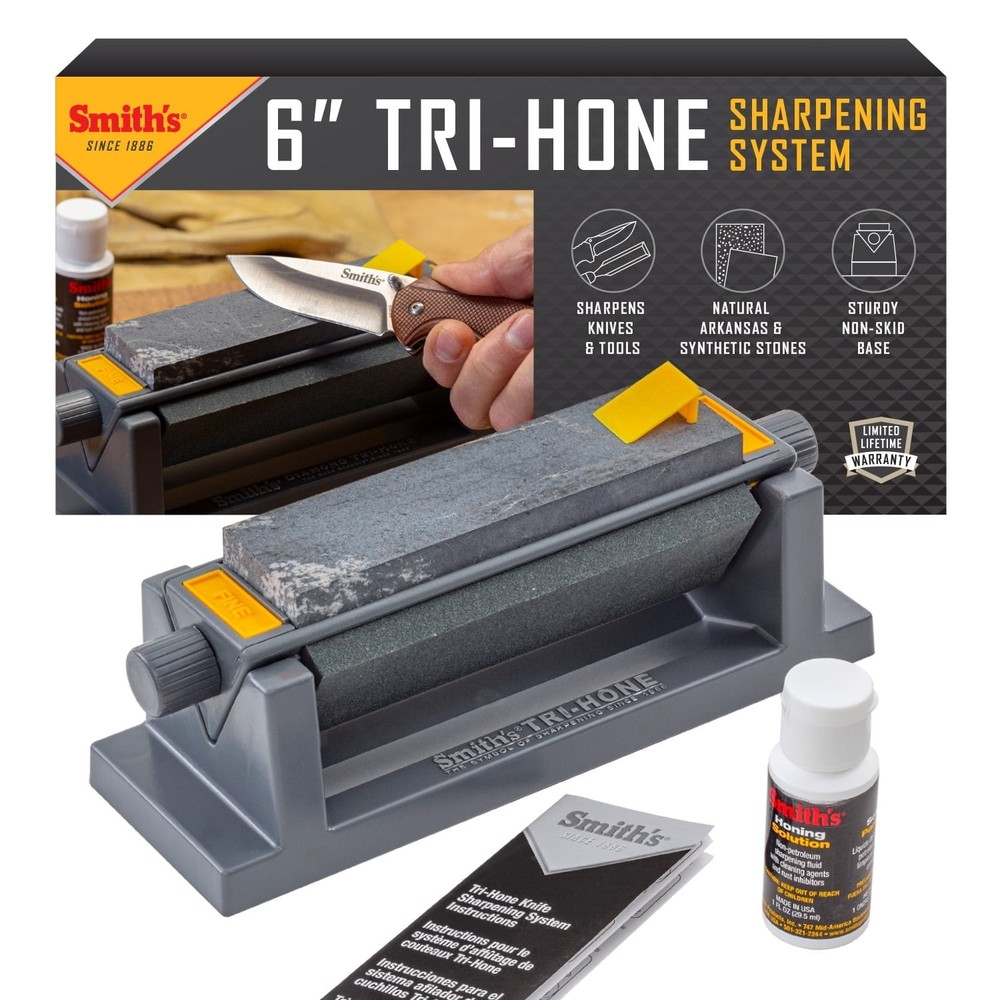 Smith's Smith's TRI6 Tri-Hone Sharpening System Knife Stone Set