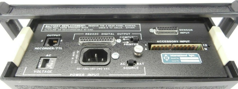 International Light Technologies IL1700 Research Radiometer WBS320 Working