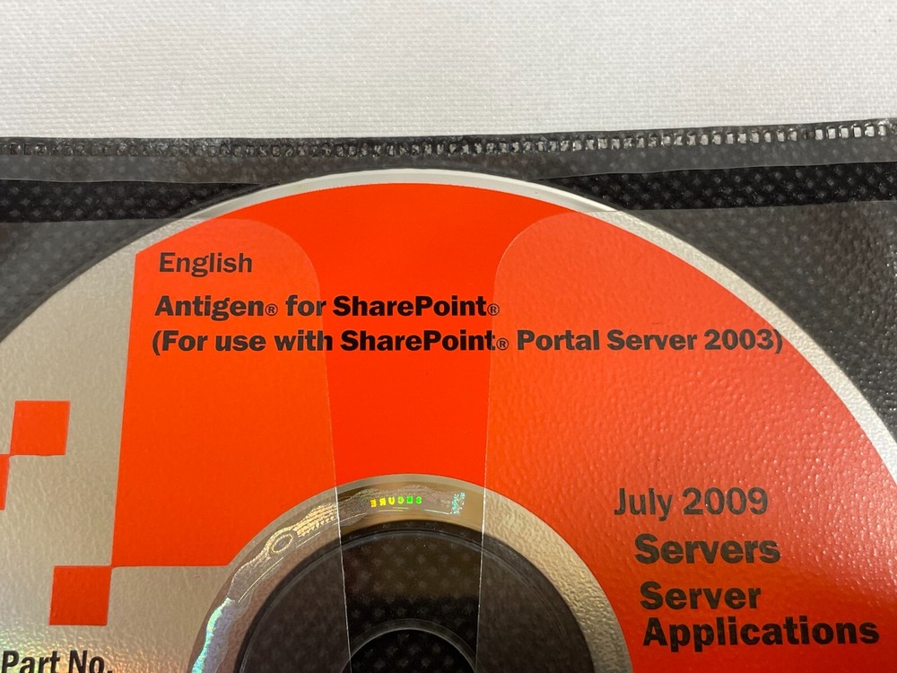 Microsoft Antigen for SharePoint Portal Server 2003 DVD Windows Software