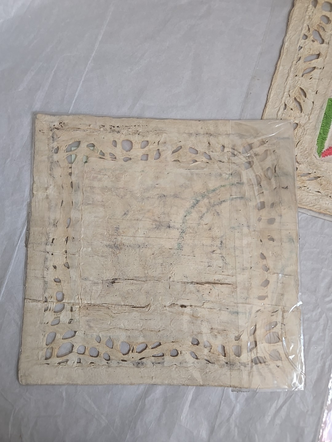 Mexican Folk Art Lot Otomi Embroidery On Amate Paper