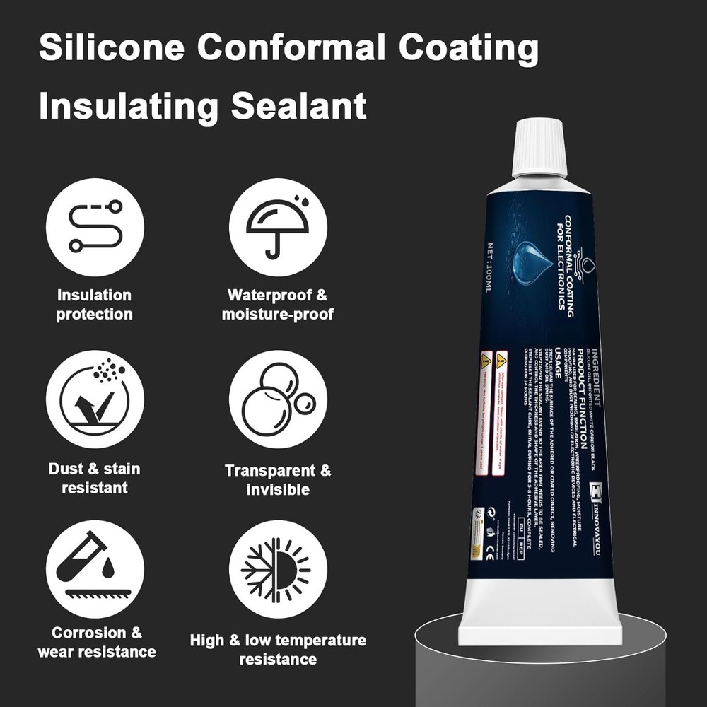 100ml White Conformal Coating for Electronics, Silicone Coating...
