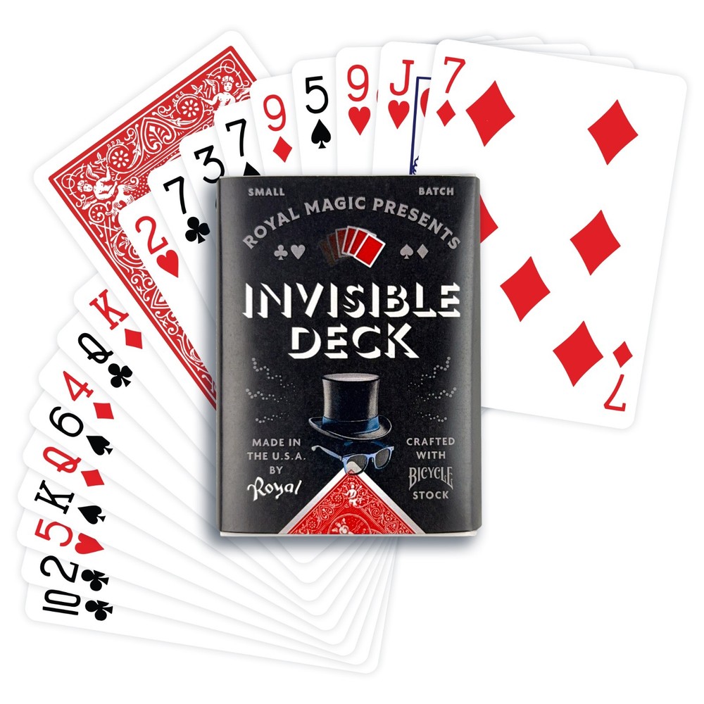 Invisible Deck Magic Trick Bicycle Playing Cards with Instruction Guide